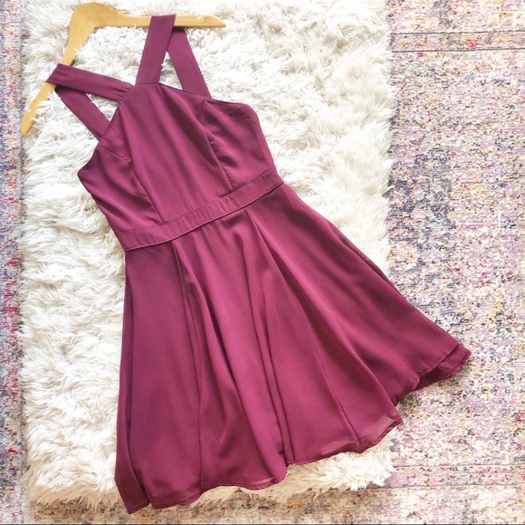 Lulus Dresses & Skirts - Lulu’s | Burgundy Forevermore Skater Mini Dress S